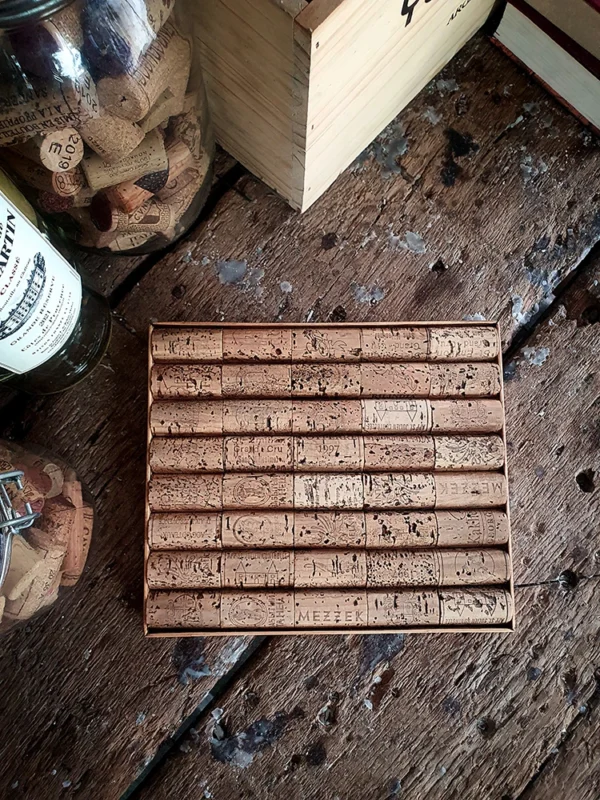 Wine cork pot trivet - large - shot from above 2.